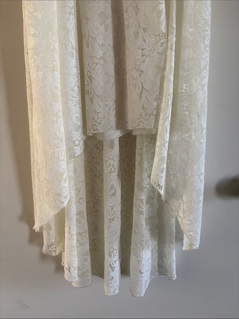 White Lace Spaghetti Strap Dress - Picture 5 of 7